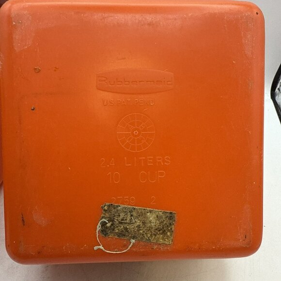 3 Vintage Rubbermaid Storage Bin Canister Containers Orange Mushroom - Picture 7 of 9